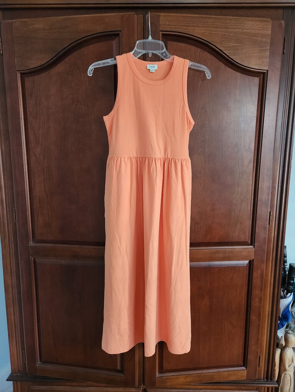 J. Crew Peach Tank Maxi Dress